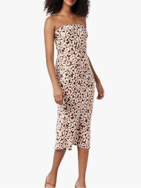 The Drop Danica Dress Chocolate Daisy Print Size XS NWT